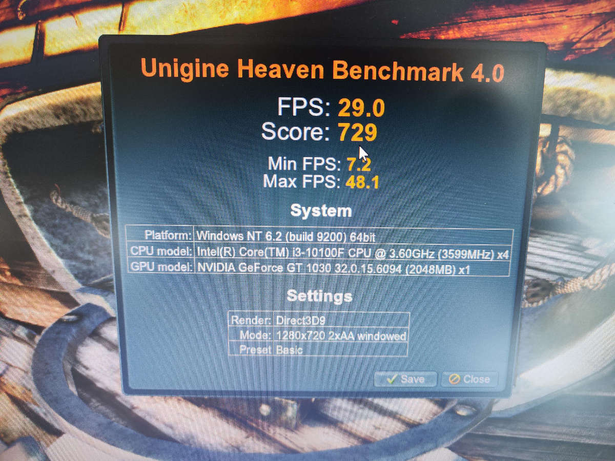 Gigabyte GT1030 2GB Graphics card