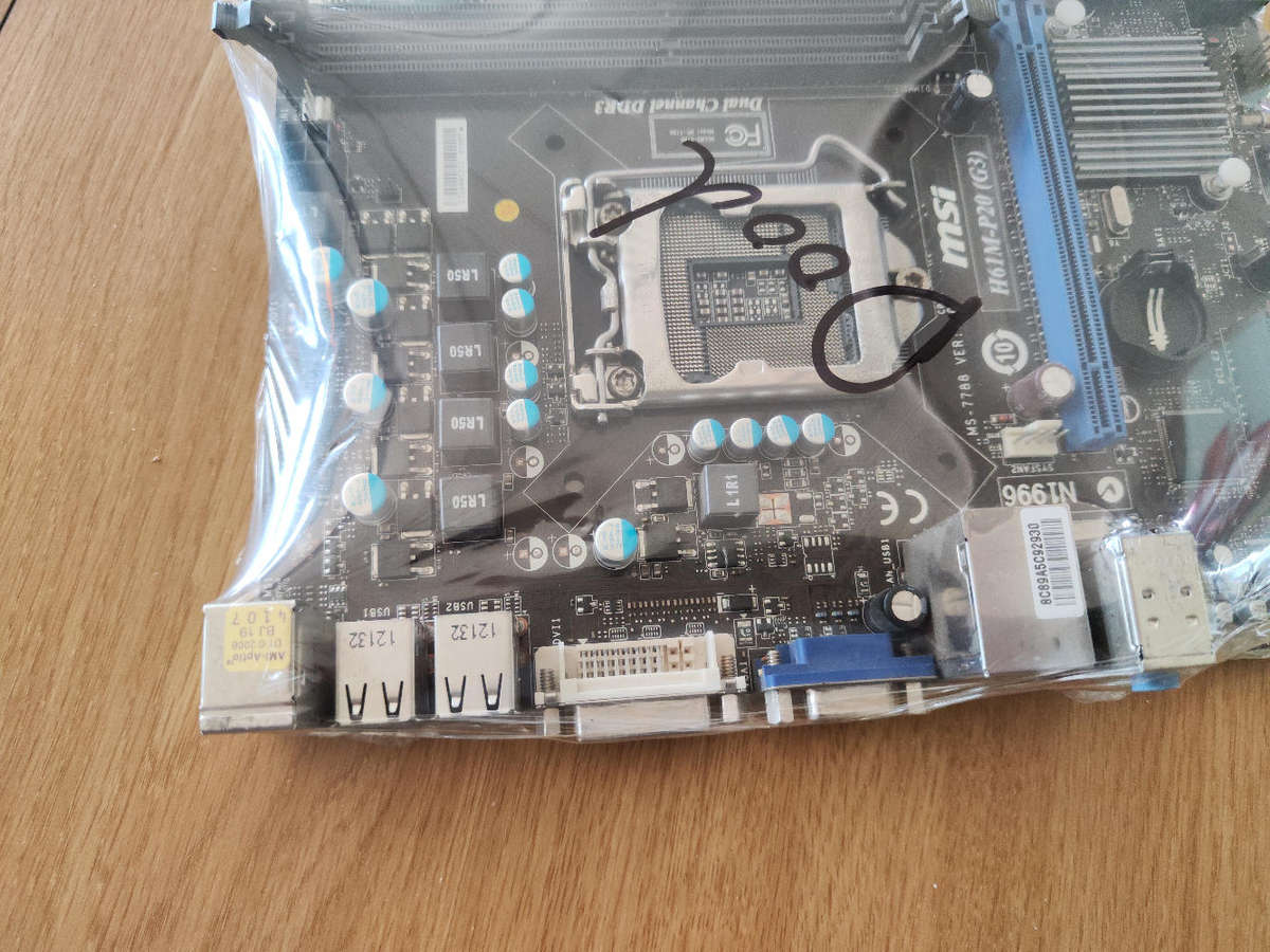 MSI H61M-P20 Motherboard 2nd/3rd gen Board**Parts or Repair**