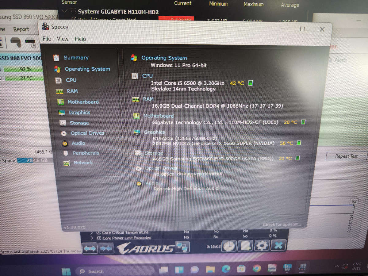 Intel Core i5 6500 Gaming PC**GTX1660 Super 6GB Graphics**16GB Ram**500GB SSD