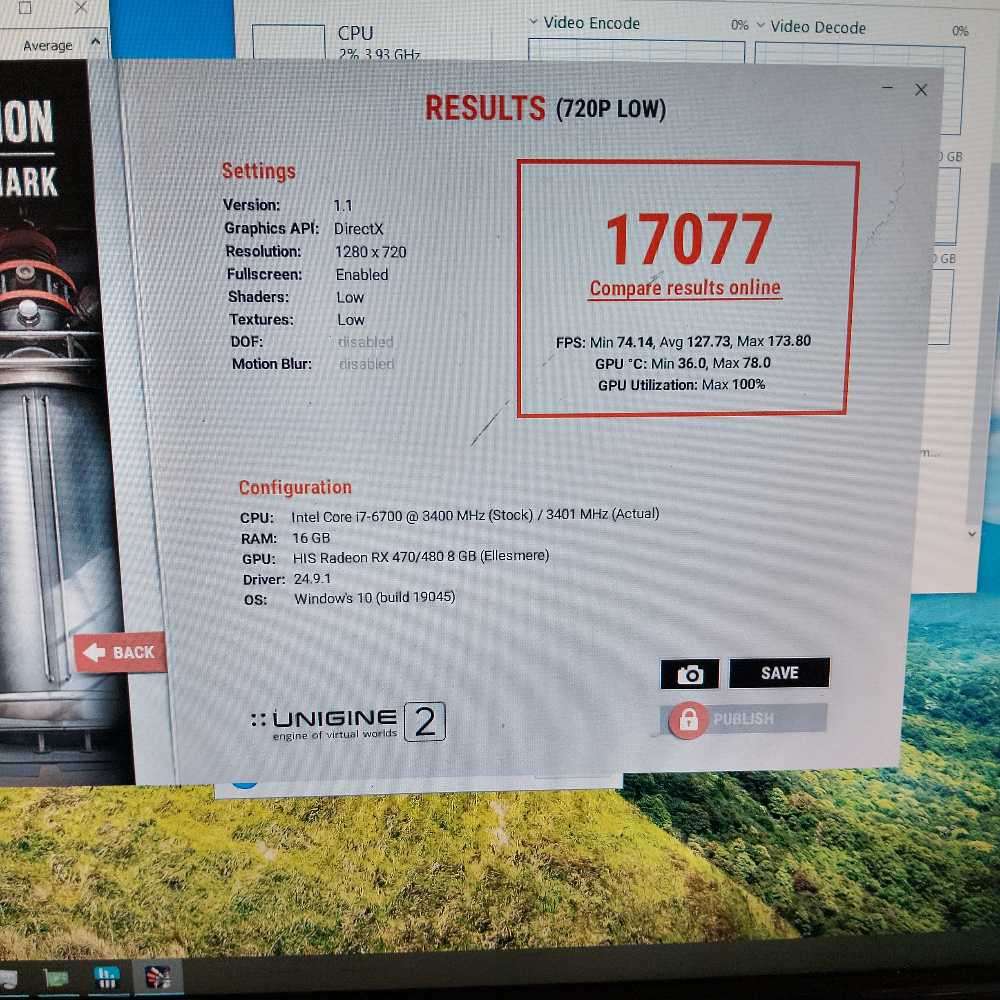 HIS ICE X2 RX580 8GB GDDR5 Graphics Card**Only 1 fan working** Sold As IS