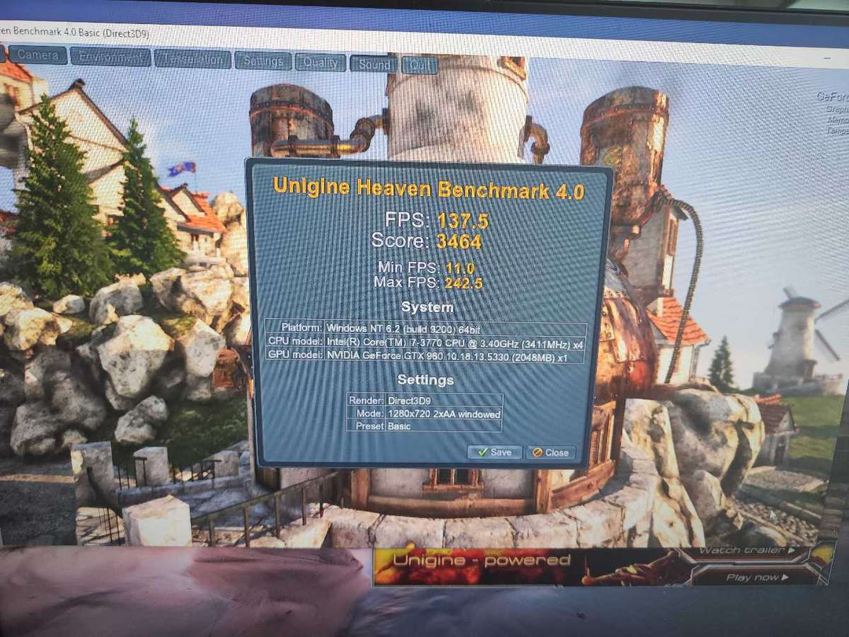 Gigabyte Windforce G1 Gaming GTX960 2GB GDDR5 Graphics Card**Blue LED**2 x 6pin PCIE Power needed