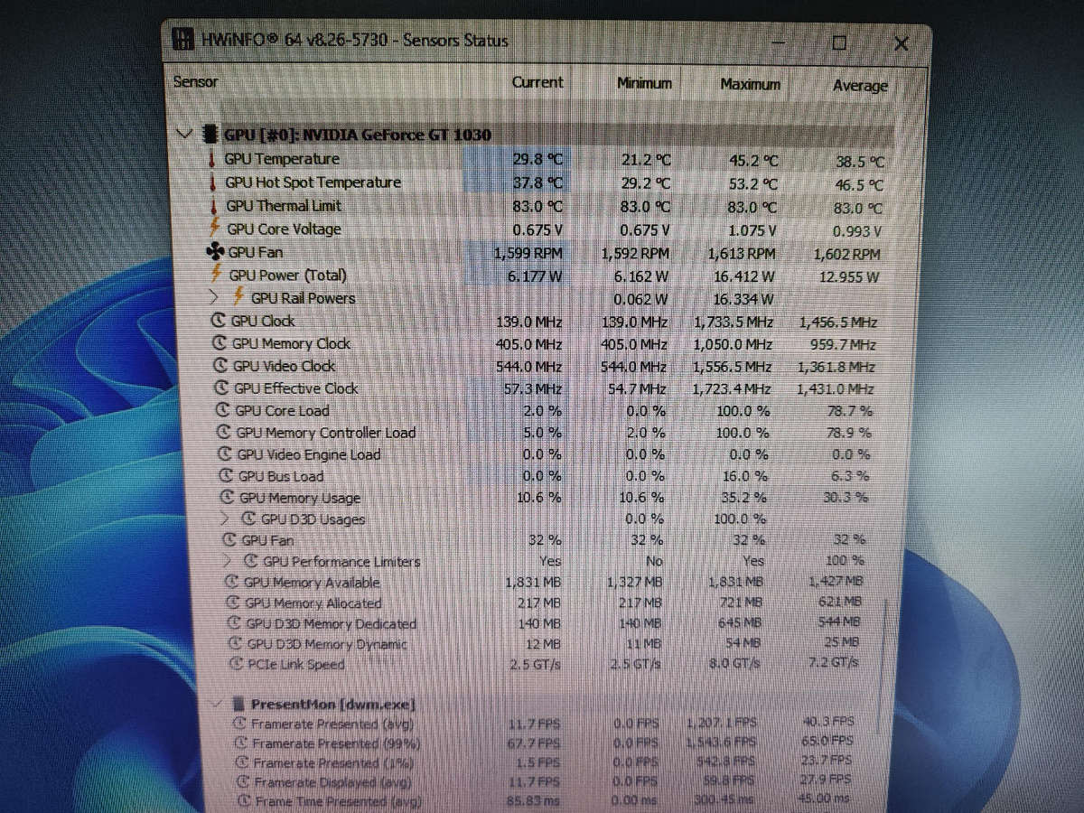 Gigabyte GT1030 2GB Graphics card