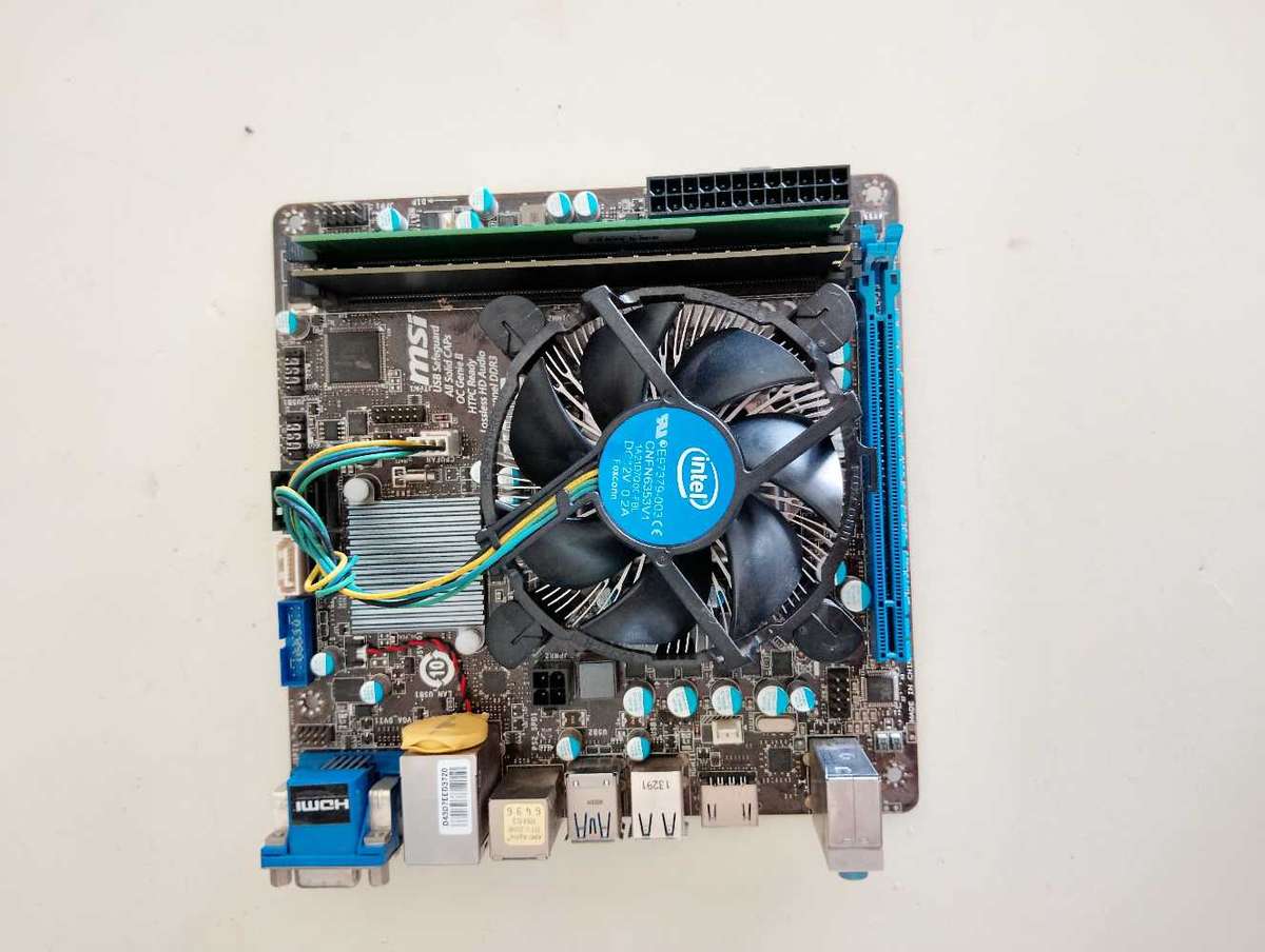 MSI B75 ITX Motherboard Combo**Intel Core i3**3GB Ram**