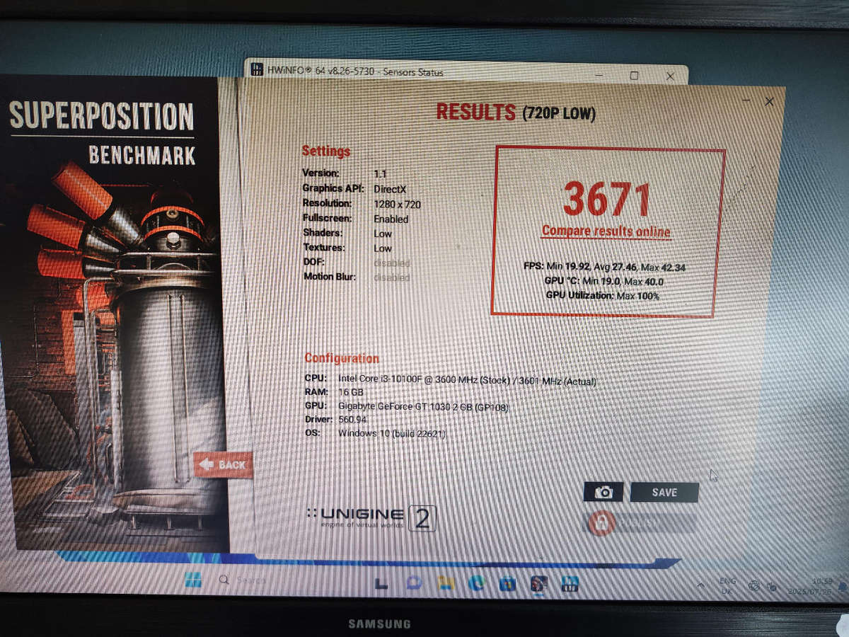 Gigabyte GT1030 2GB Graphics card