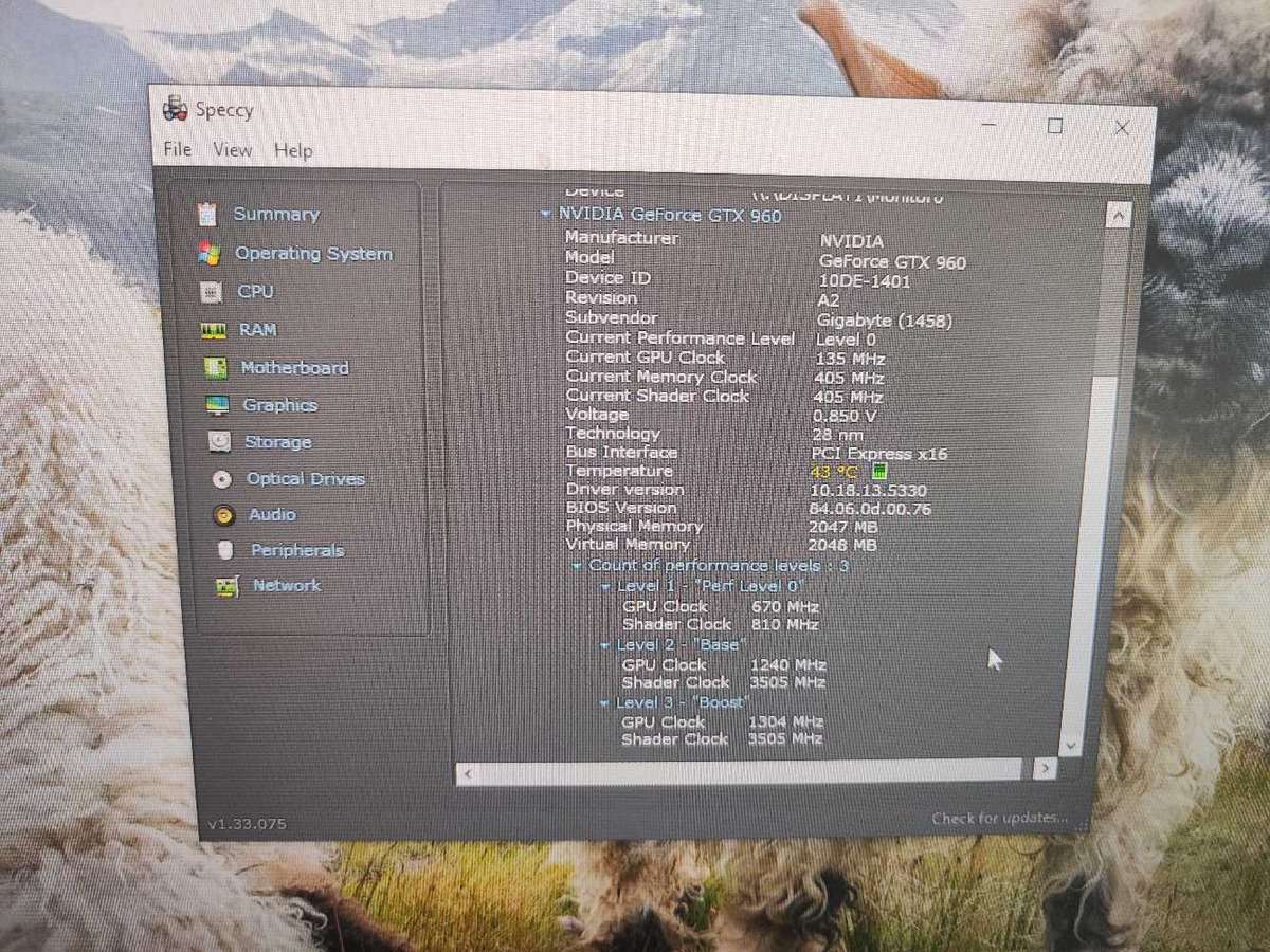 Gigabyte Windforce G1 Gaming GTX960 2GB GDDR5 Graphics Card**Blue LED**2 x 6pin PCIE Power needed