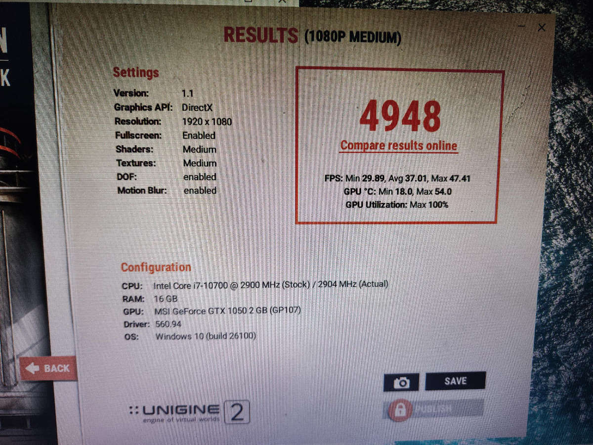 MSI GeForce GTX1050 2GT OC**2GB GDDR5**No external Power needed**