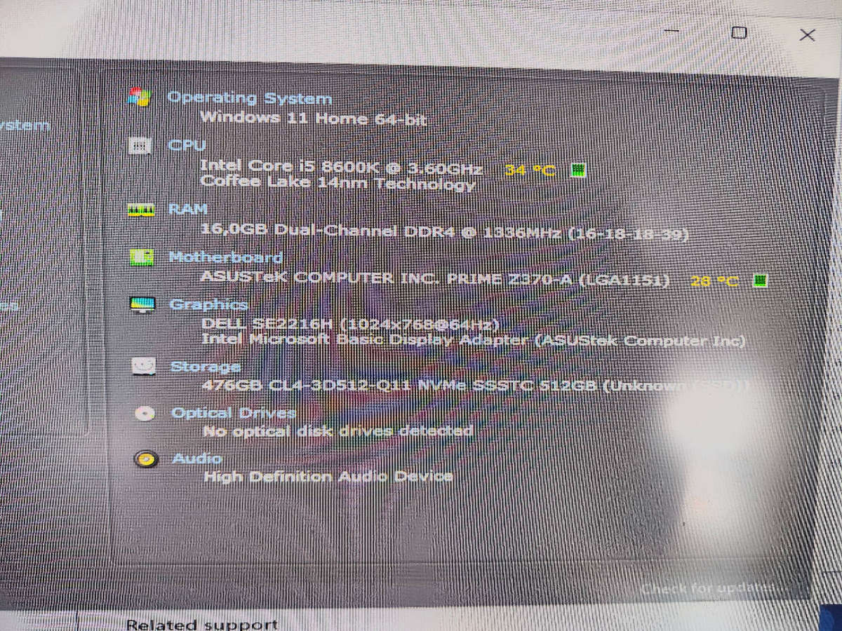 Intel Core i5 8600K Combo**Asus Prime Z370 Motherboard**Hyper X 16GB DDR4 Gaming Ram