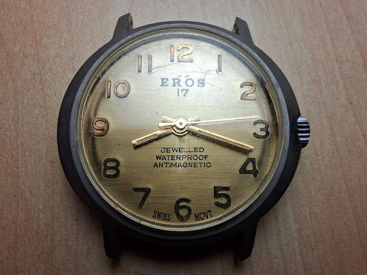 Vintage Eros 17-Jewel Manual-Wind Swiss Watch