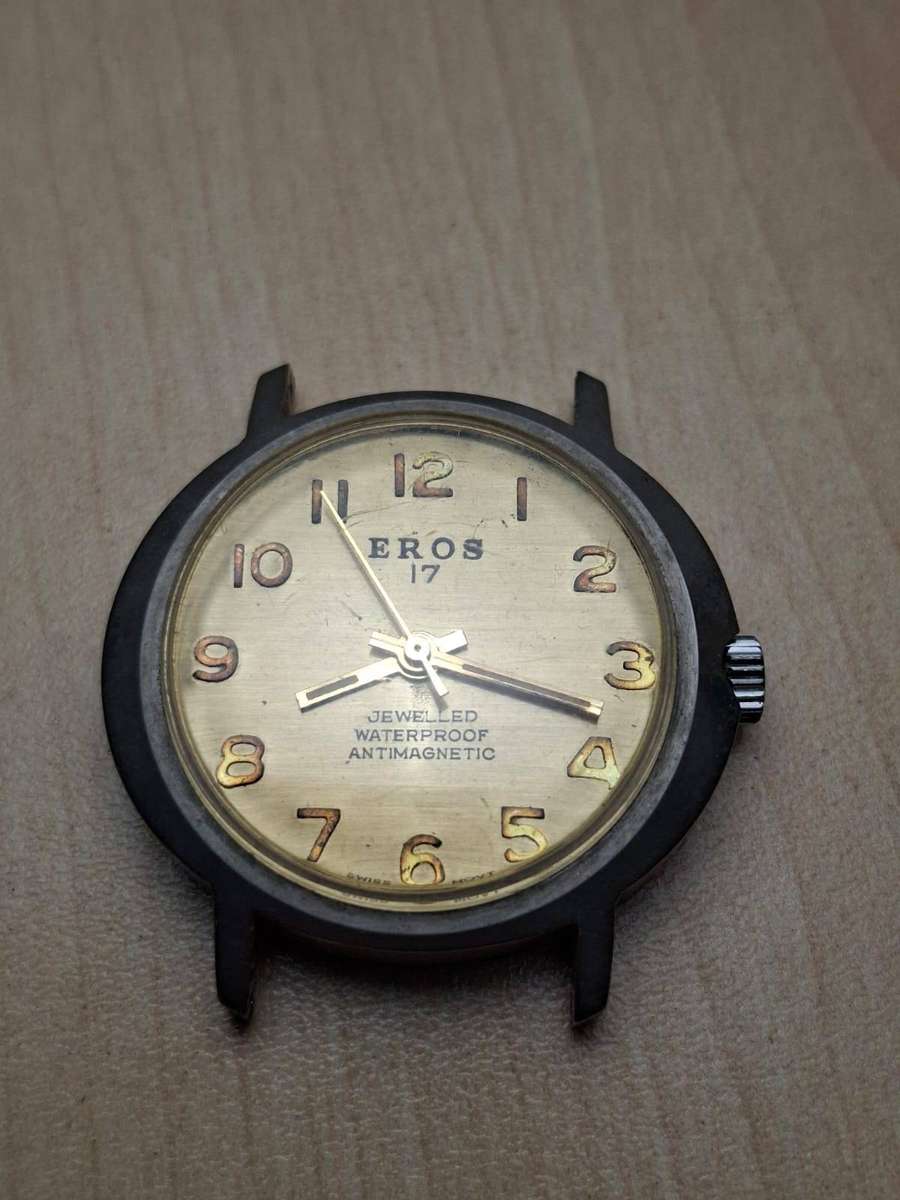 Vintage Eros 17-Jewel Manual-Wind Swiss Watch