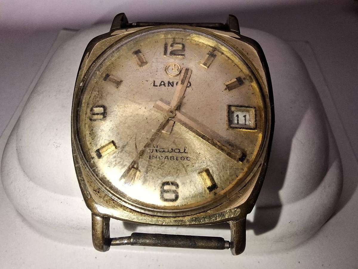 Vintage 1960s LANCO Naval Incabloc Swiss Mechanical Watch