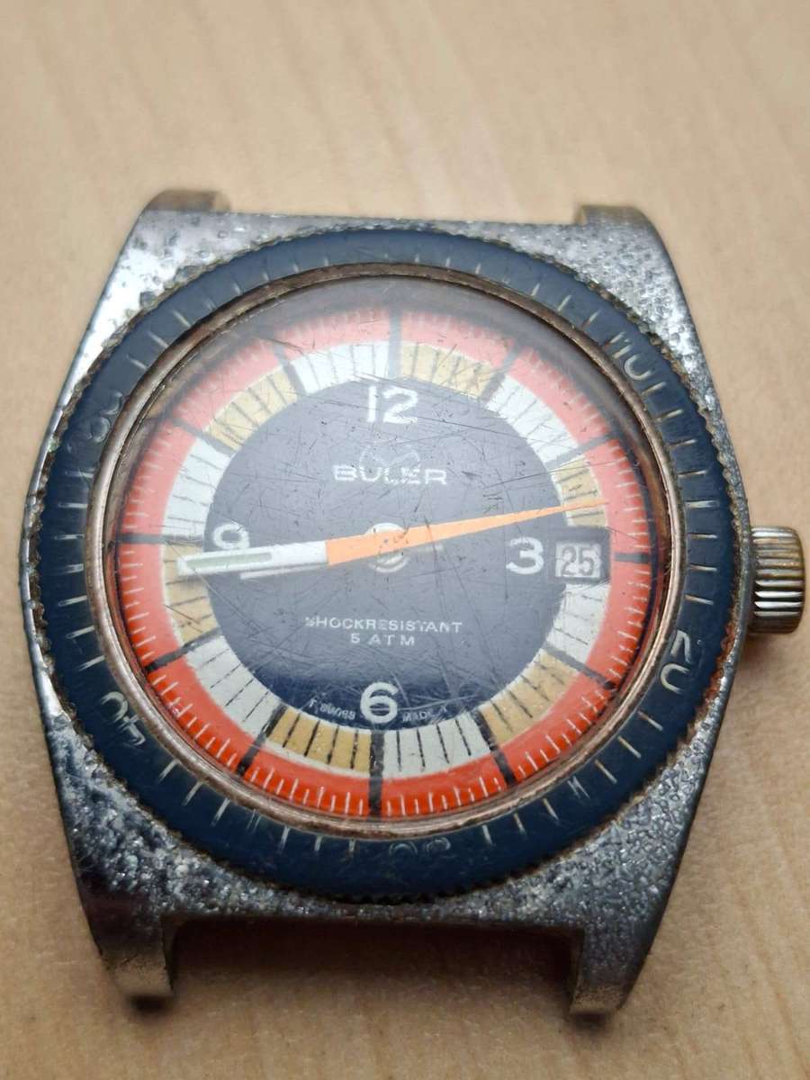 Vintage 1970s Buler "Rallye" 5 ATM Mechanical Watch