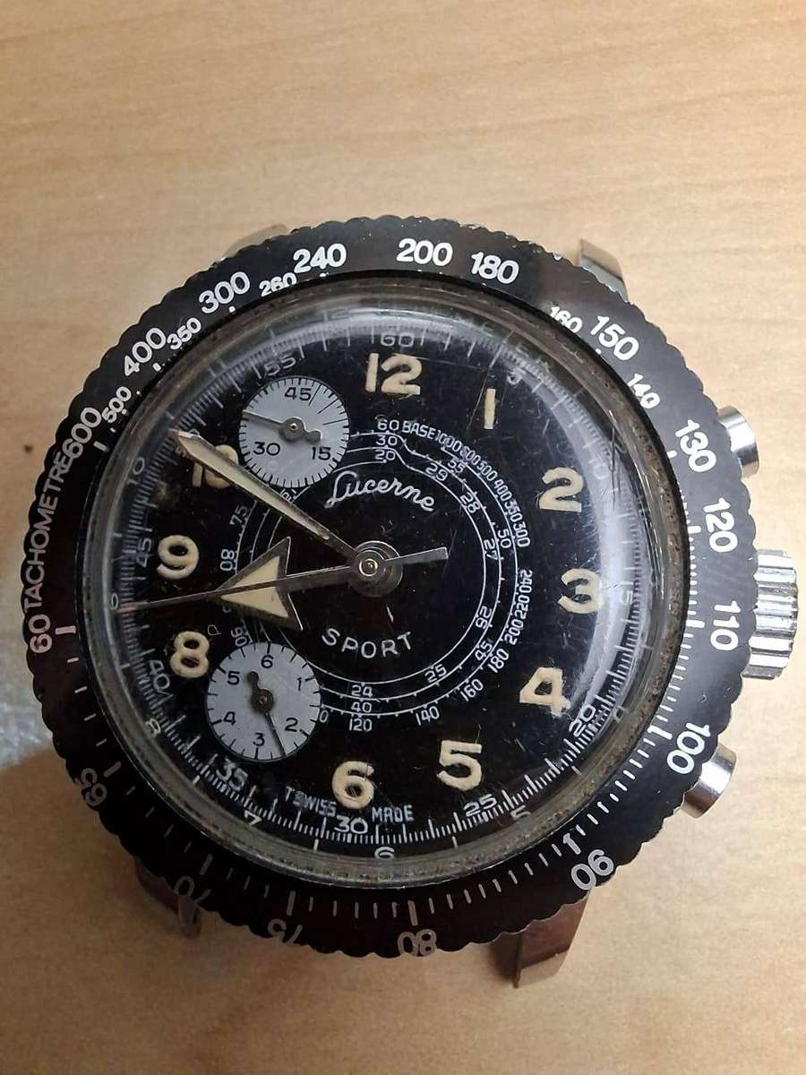 Vintage 19681972 Lucerne Sport "Pseudo-Chronograph" Watch