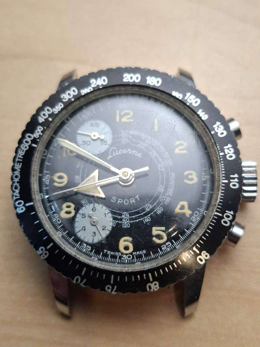 Vintage 19681972 Lucerne Sport "Pseudo-Chronograph" Watch