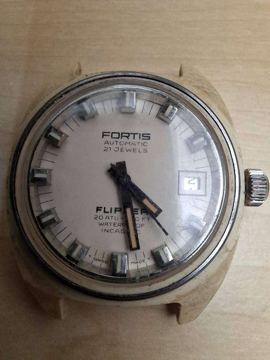Vintage 1970s Fortis Flipper Olympic Automatic Dive Watch