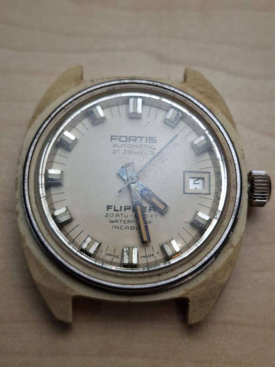 Vintage 1970s Fortis Flipper Olympic Automatic Dive Watch