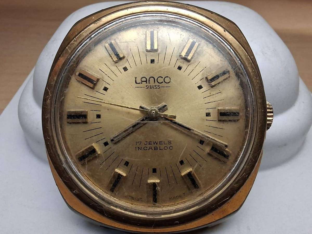 Vintage 1970s Lanco 17-Jewel Manual-Wind Watch