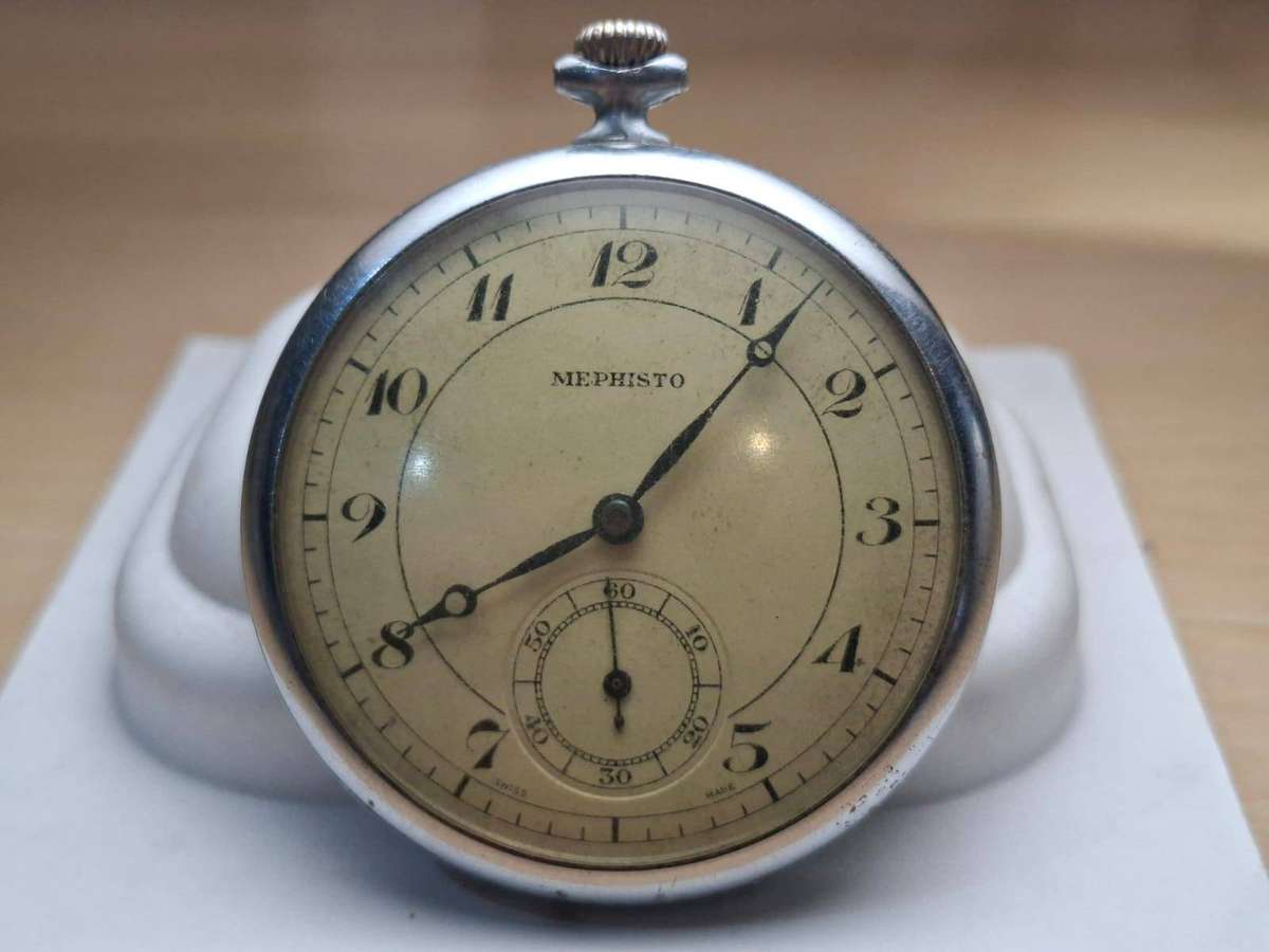 Vintage 1930s/1940s Mephisto Open-Face Pocket Watch
