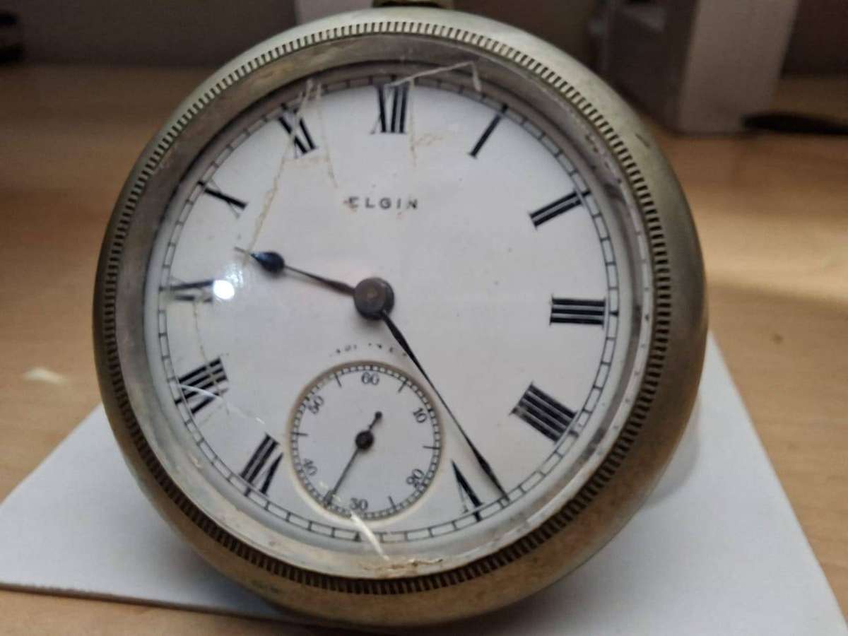 Vintage Antique Elgin Open-Face Pocket Watch (Estimate 18951915)