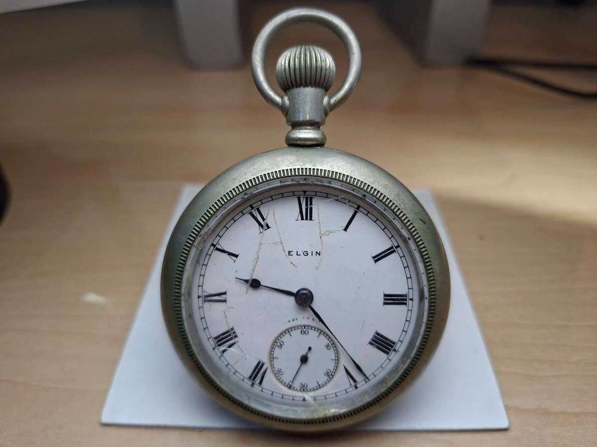 Vintage Antique Elgin Open-Face Pocket Watch (Estimate 18951915)