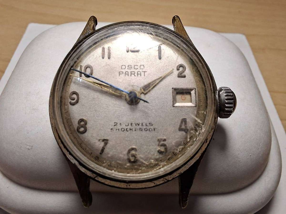 Vintage 1950s Osco Parat 21-Jewel Mechanical Date Watch