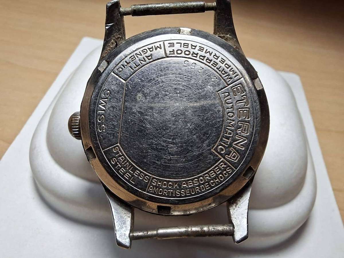 Vintage 1940s Eterna Automatic "Bumper" Military-Style Watch