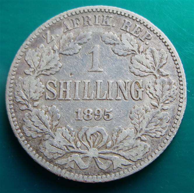 1895 ZAR Silver 1/ Shilling Coin