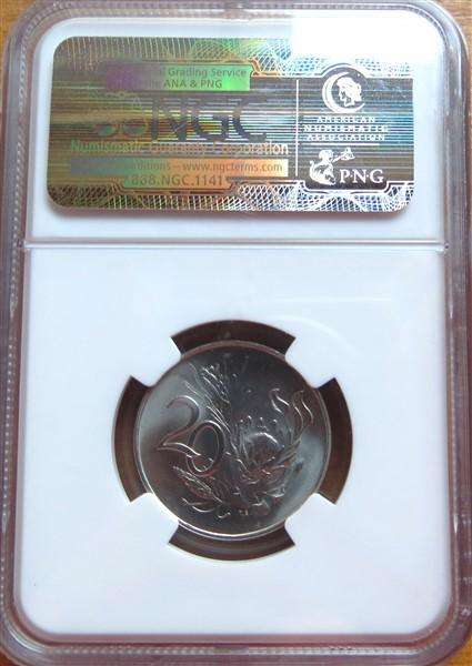 1965 SA 20c PF66 English NGC - High Grade