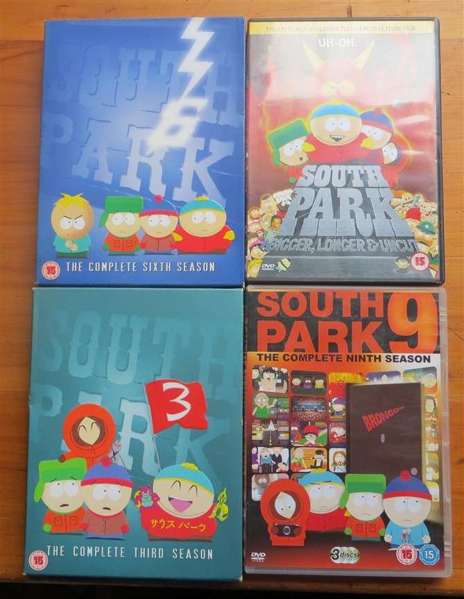 South Park Movie DVD + Seasons 3 + 6 + 9 - 1 Bid for All