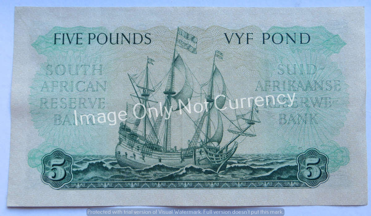 1950 MH De Kock 5 Pounds Note #C13 002016