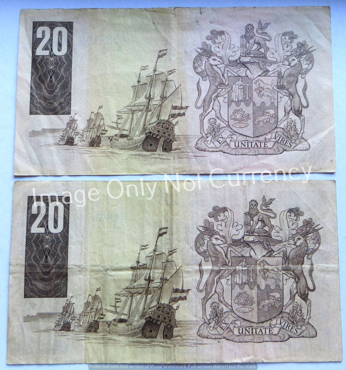 2 x GPC De Kock Used Replacement R20 Notes - Z10 & Z13 - 1 Bid for Both