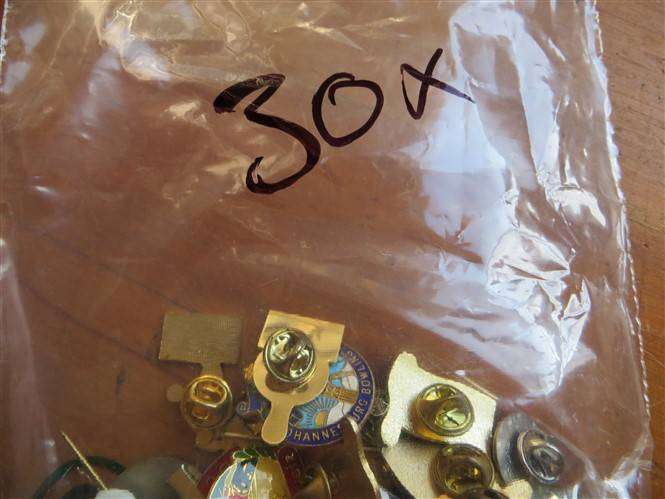 30 x Assorted Badge Lot - Most Enamelled - Bid per Badge