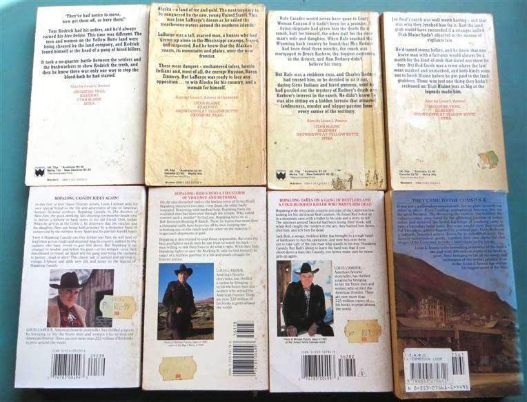 8 x Louis L"Amour Paperbacks - All for 1 Bid