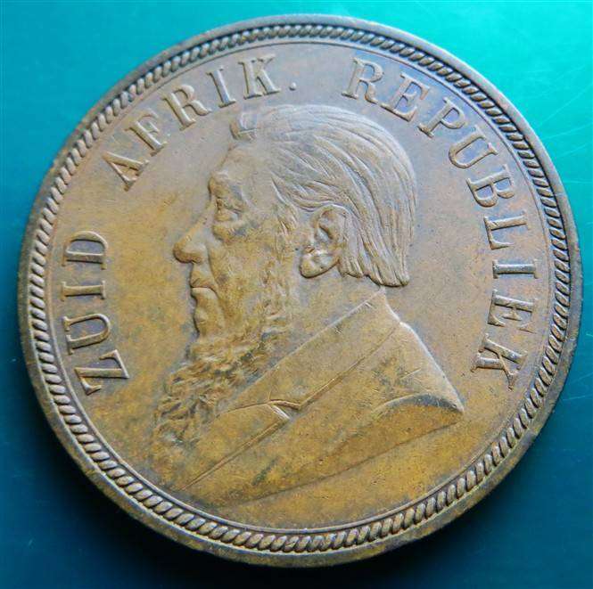 1898 ZAR Penny 1d Coin