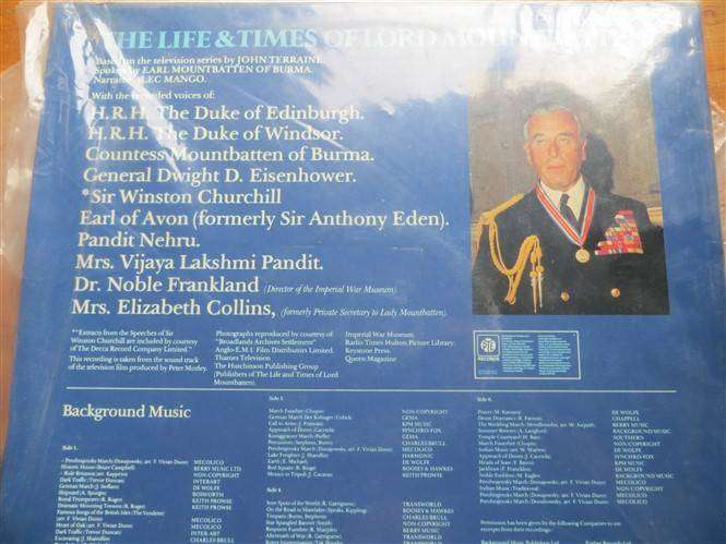 Life & Times of Lord Mountbatten 3 x LP Vintage Vinyl - VG
