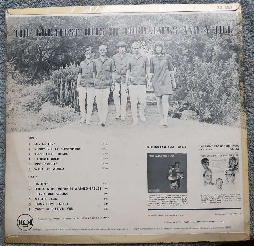 The Greatest Hits of 4 Jacks & a Jill Vintage Vinyl LP - VG