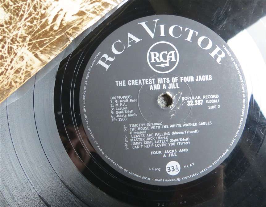 The Greatest Hits of 4 Jacks & a Jill Vintage Vinyl LP - VG