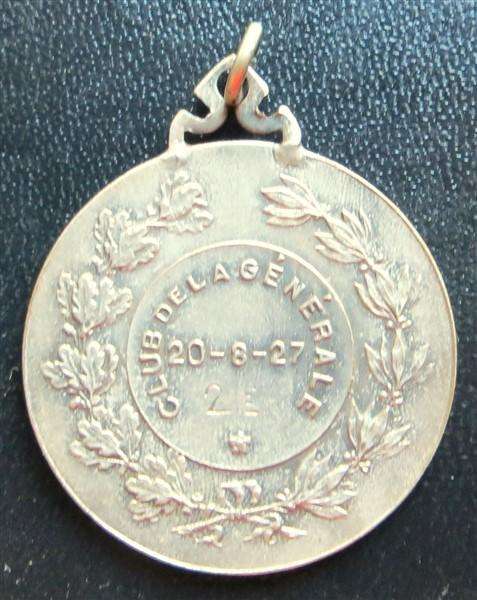 1927 De La Generaal 2nd Place Medal