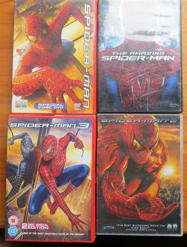 4 x Spiderman DVD's  - 1 Bid for All
