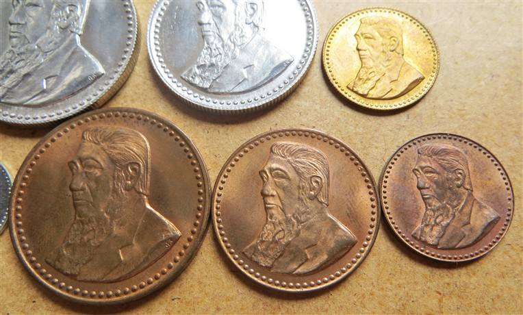 Gold Reef City Token Set - 1/2 Pond to 1/4d - 1 Bid - Mintage Error on 3d
