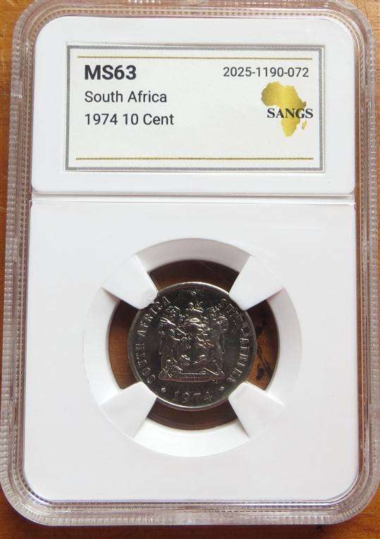 1974 RSA 10c SANGS MS63