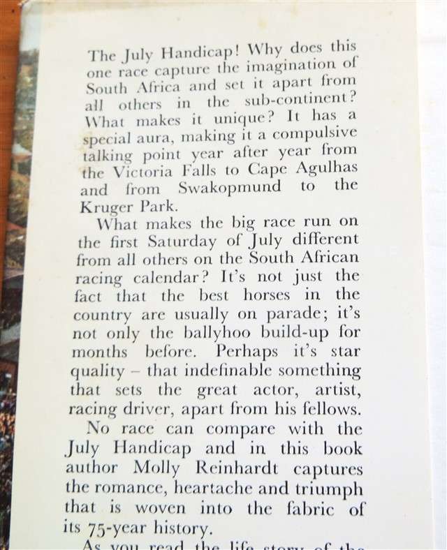 The July Handicap - Molly Reinhardt (1973)