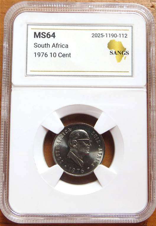 1976 RSA 10c SANGS MS64