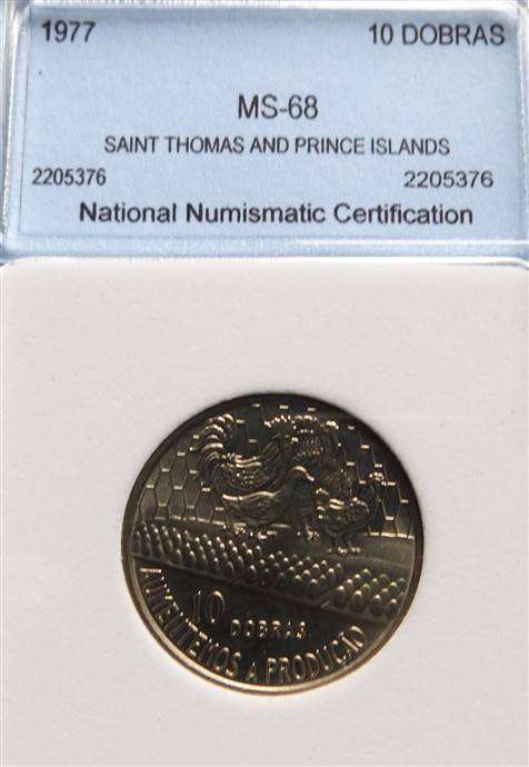 1977 St Thomas & Prince islands FAO MS68 10 Dobras