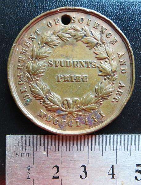 1853 Victorian Dept. Science & Art Medallion