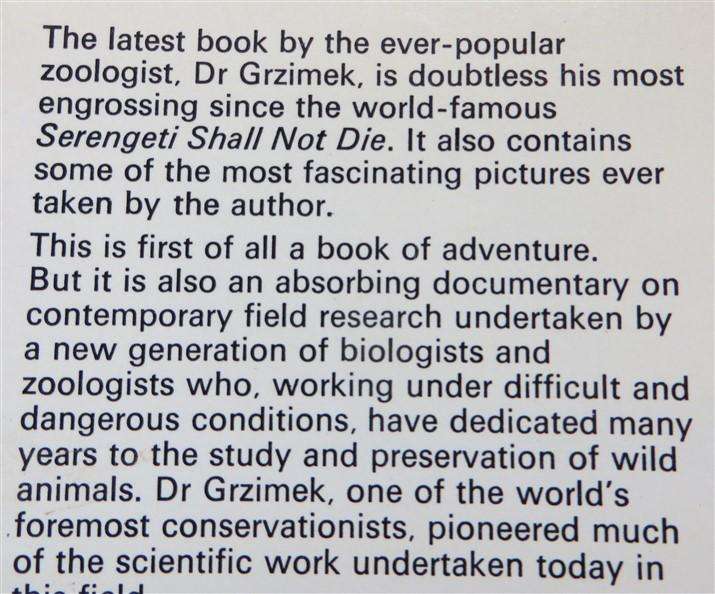 Bernhard Grzimek - Among the Animals - Hardcover