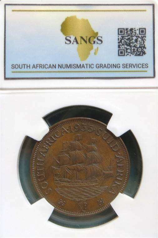 1935 SA Union 1d MS63BN Low Mintage Penny Coin