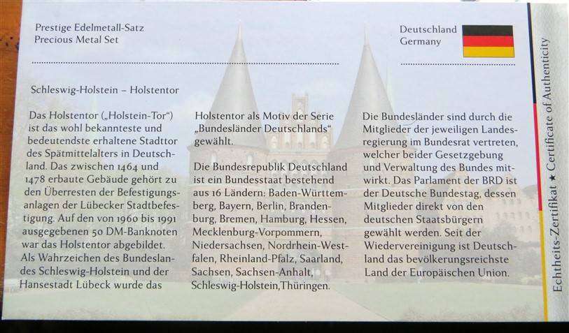 Germany Edelmetaal - Precious Metal Plated 2 Euro Coin Set