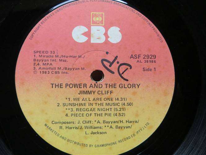 Jimmy Cliff - The Power & the Glory x LP Vintage Vinyl - VG