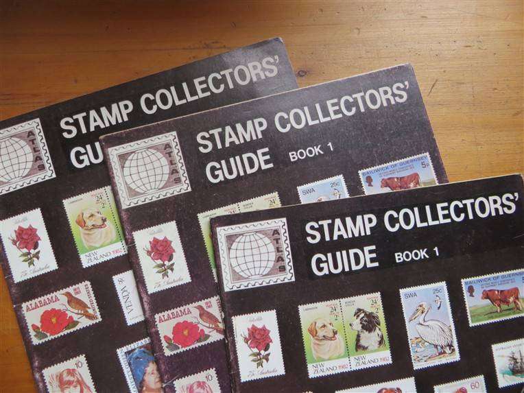 5 x Stamp Collector Guides - 3 x English and 2 x Afrikaans