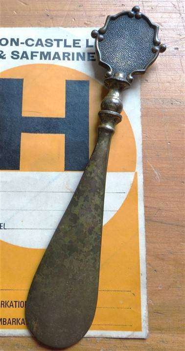 S.S Southern Cross Castle Union Shoe Horn & Baggage Tag